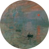 Zonsopgang, Impression, Soleil Levant, Claude Monet - Foto op Behangcirkel - ⌀ 100 cm