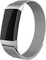 YPCd® Fitbit Charge 3 bandje - Zilver - Milanees Roestvrij Staal - Large