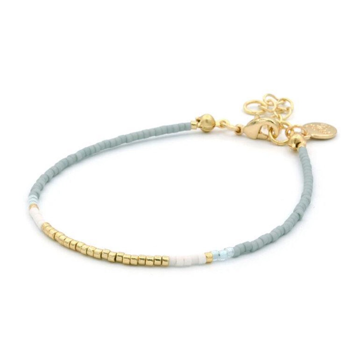Mint15 Armband 'Delicate Bracelet - Vintage Blue' - Goud