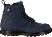 Pinocchio P1690 Veterboots - Laarzen Met Veters - Meisjes - Blauw - Maat 24