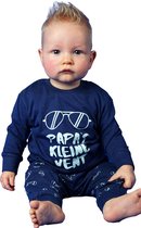 Fun2wear - kraamcadeau - baby/peuter - pyjama - Papa's kleine vent - blauw - maat 74