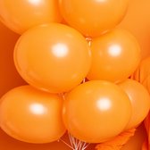 50 stuks Oranje ballonnen pakket - Helium Ballonnenset, EK voetbal, Oranje-versiering, Feestversiering, Straatfeest, Koningsdag, Verjaardag. Incl. ballonsluiters met wit lint