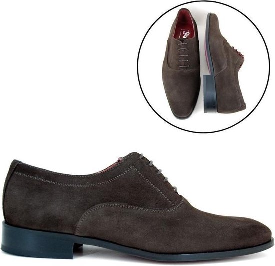 Stravers - Chaussures élégantes pour hommes Taille 37 Chaussures à Chaussures à lacets Oxford en daim marron