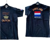 Zwart Holland T-shirt, Medium, GEBORDUURD