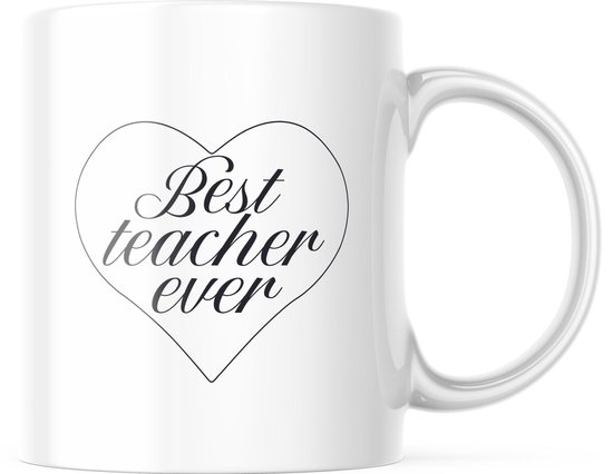 Mug Best professeur de tous les temps coeur | Enseignant Merci Cadeau | Cadeau de remerciement maître | Cadeau de remerciement de l'enseignant | Cadeau de remerciement de fin d'année scolaire