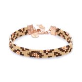 Mint15 Geweven Armband 'Leopard' - Roségoud