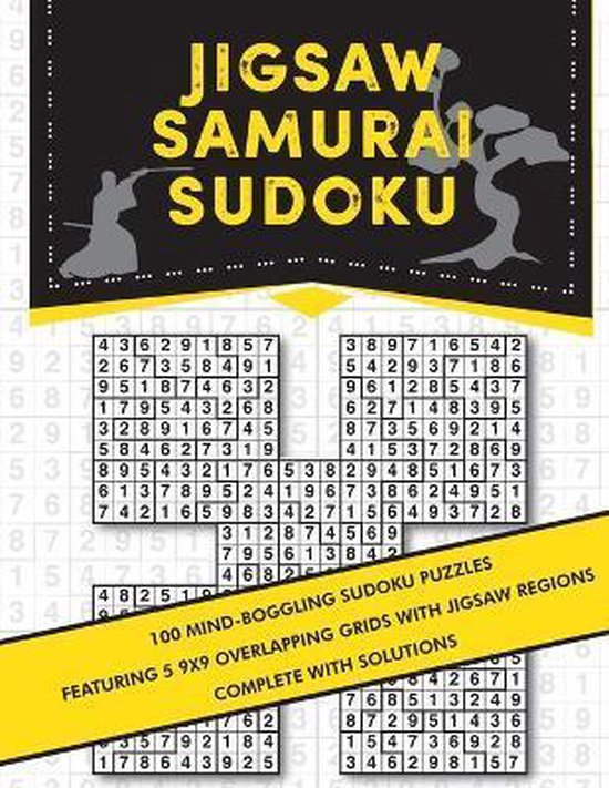 Jigsaw Samurai Sudoku 100 challenging samurai sudoku featuring jigsaw