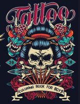 Tattoo Coloring Book for Boys