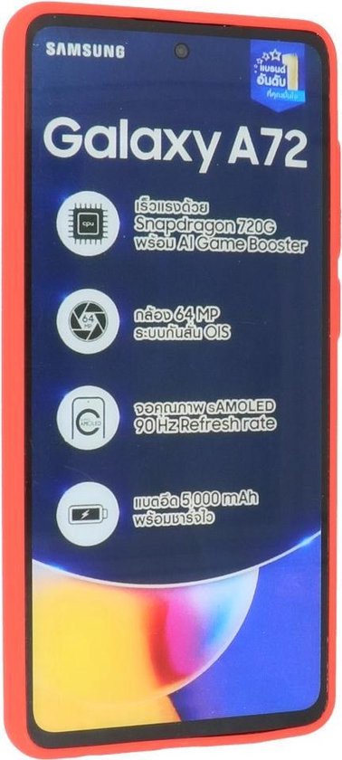 BestCases - Samsung Galaxy A72 5G - Samsung Galaxy A72 5G Hard Case Téléphone Case - Samsung Galaxy A72 5G couverture arrière - Rouge