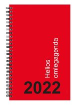 Helios omlegagenda 2022 - Voorzien van afscheurbare perforatiehoeken - 1 week per 2 pagina's - Jaarplanners van 2022 en 2023 innbegrepen