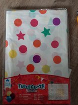 Plastic tafellaken confetti  - kinderfeestje 180x140 cm