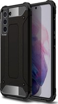 Samsung Galaxy S21FE Hoesje - Mobigear - Outdoor Serie - Hard Kunststof Backcover - Zwart - Hoesje Geschikt Voor Samsung Galaxy S21FE
