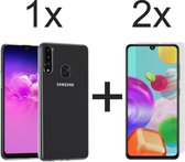iParadise Samsung Galaxy A42 hoesje transparant siliconen case hoes cover hoesjes - 2x samsung galaxy a42 screenprotector