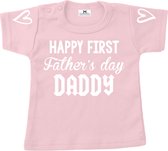 Shirt kind-vaderdag-eerste vaderdag-lichtgrijs-Maat 62