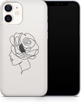 ShieldCase Flower Face geschikt voor Apple iPhone 12 / 12 Pro hoesje - transparant