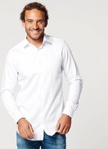 SKOT Chemise Durable Homme - Chemise Adultes - Circular White - Slim Fit - Wit - Taille XXL