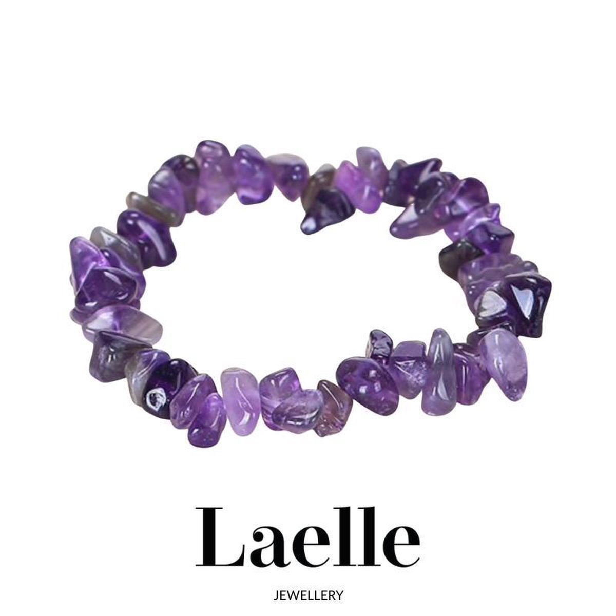 Amethist kristallen armband - Edelstenen - 18 cm- Cadeautje