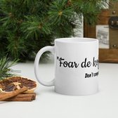 Friese Koffie Mok 'Foar de kofje net eamelje' (Don't complain before coffee)