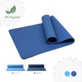 Unlimited Nomads Yogamat - Fitness mat - Sportmat - Duurzame Yogamat - TPE -  6MM - Yoga Mat Anti Slip - Lichtblauw