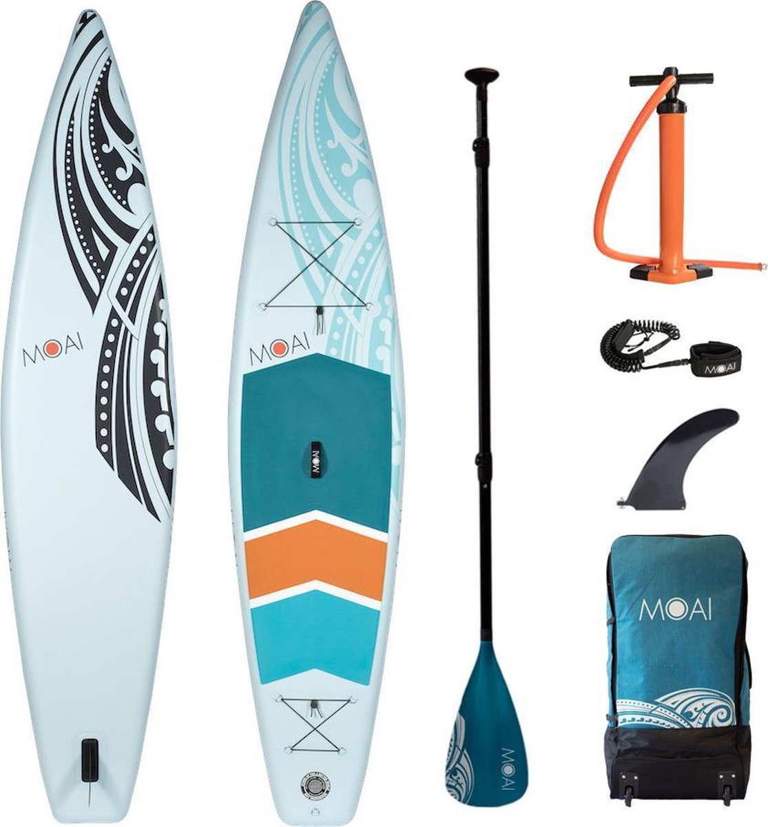 MOAI 12'6 Sup Board - Sup - Sup Board Opblaasbaar - Touring - Ervaren - Compleet pakket - Inclusief Beginner eBook