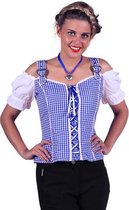 Tiroler shirt Mia blauw-wit | Maat S