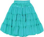 Luxe Petticoat - Turquoise - 2 Laags - Carnavalskleding - One Size - Volwassen Maat