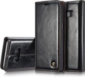 CaseMe-003 voor Galaxy S8 PU + PC Business Style Crazy Horse Texture Horizontale Flip lederen tas met houder & kaartsleuven & portemonnee (zwart)
