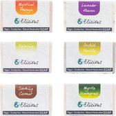 Elicious® - Natuurlijke Zeep - Junglesense Set van 6 - Handgemaakte Zeep - Biologisch Afbreekbaar - Handzeep - Douchezeep - Halal - Plasticvrij - Alcoholvrij - Vegan - Dierproefvri