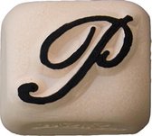 LaDot Tattoo Stempel Steen - S125P - Small - Letter P - Nep Tattoo - Black Tattoo - Kinderen en Volwassenen