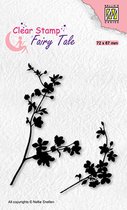 FTCS032 stempel Nellie Snellen - Clearstamp silhouette - Fairy bloem serie - bloesem tak - lente in bloei