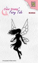 FTCS033 stempel Nellie Snellen - Clearstamp silhouette - Fairy serie - dancing elf - dansende fee
