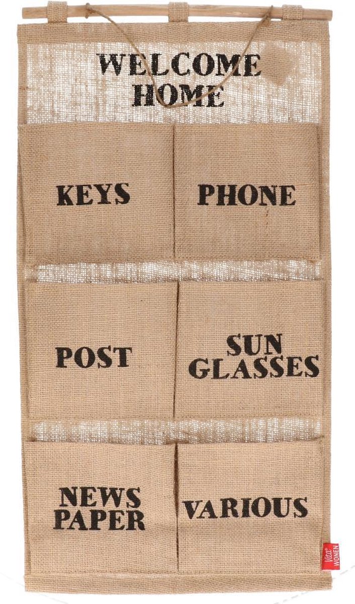Organizer - Jute - Keys - Phone - Post - Sunglasses - New Paper - Various