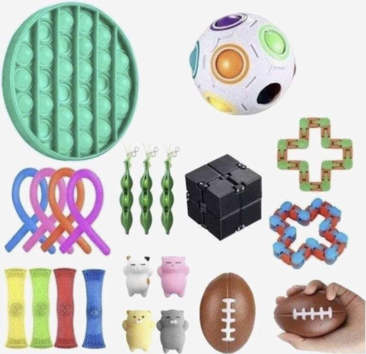 Fidget toys pakket set | fidget toys box 22 stuks - Merkloos