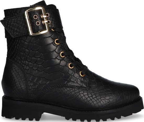 Omoda Bee 524-b Kids Omoda Veterboots - Laarzen Met Veters - Meisjes - Zwart  - Maat 39 | bol.com