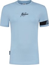 Malelions Dames Captain T-Shirt - Light Blue/Antra - Maat XS