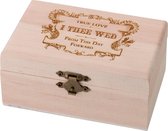 Houten ringbox True Love I Dee Wed - trouwen - huwelijk - trouwring