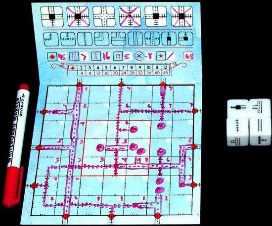 Thumbnail van een extra afbeelding van het spel White Goblin Games Railroad Ink - Diepblauwe Versie (nl)
