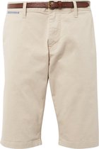 Tom Tailor - Heren Chino Short met Gratis Riem - Beige