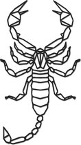 Hout-Kado - Schorpioen - Large - Zwart - Geometrische dieren en vormen - Hout - Lasergesneden- Wanddecoratie
