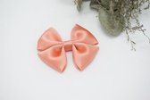Haarstrik Satijn - Kleur Peach - Haarclip - Bows and Flowers