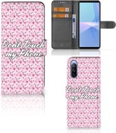 Bookcase Sony Xperia 10 III Hoesje Flowers Pink DTMP