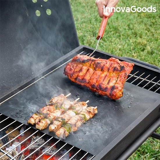 Grillmat - Bbq accesoires rooster - Bbq accesoires - Bbq grill mat - Bbq mat - Bbq matje grill mat - Barbecue mat - Innovagoods