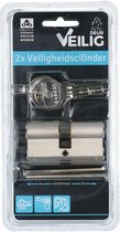 VEILIG - Veiligheid Profielcilinder - 30x30mm - set 2 keersloten - SKG2