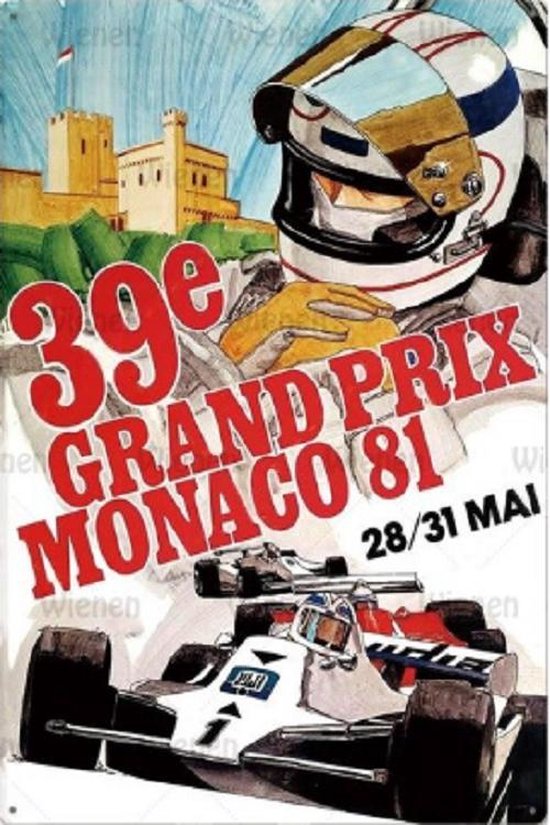 Affiche 39ème Grand Prix de Monaco - Retro Formula One Racing