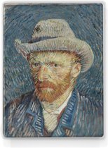 Schilderij - Zelfportret - Vincent van Gogh - 19,5 x 26 cm - Niet van echt te onderscheiden handgelakt schilderijtje op hout - Mooier dan een print op canvas.