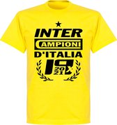 Inter Milan Kampioens T-Shirt 2021 - Geel - S