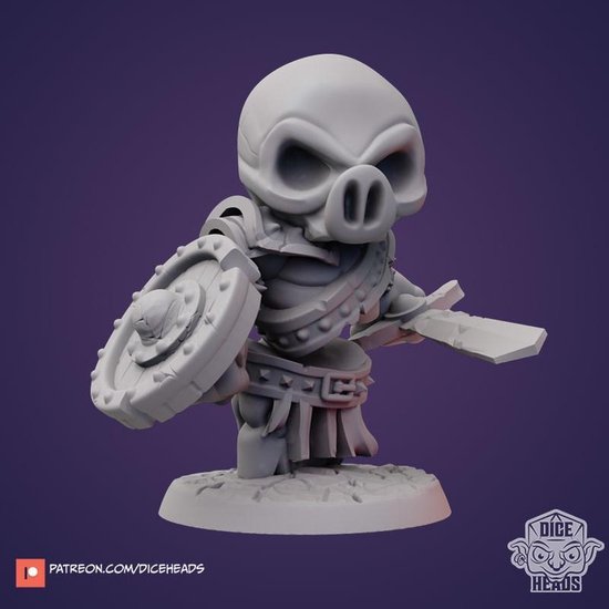 Afbeelding van het spel 3D Printed Miniature - Hog Skeleton - Dungeons & Dragons - Zoontalis KS