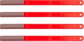 KGS PRO Diamant-handvijlen, 4 stuks (43x12 mm, halfrond, Rood (grit 200))
