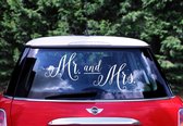 Autocollant de voiture de mariage Mr et Mme