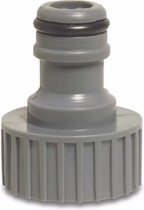 Hydro-Fit Kraanaansluiting PVC-U 1 inch binnendraad x mannelijk klik grijs